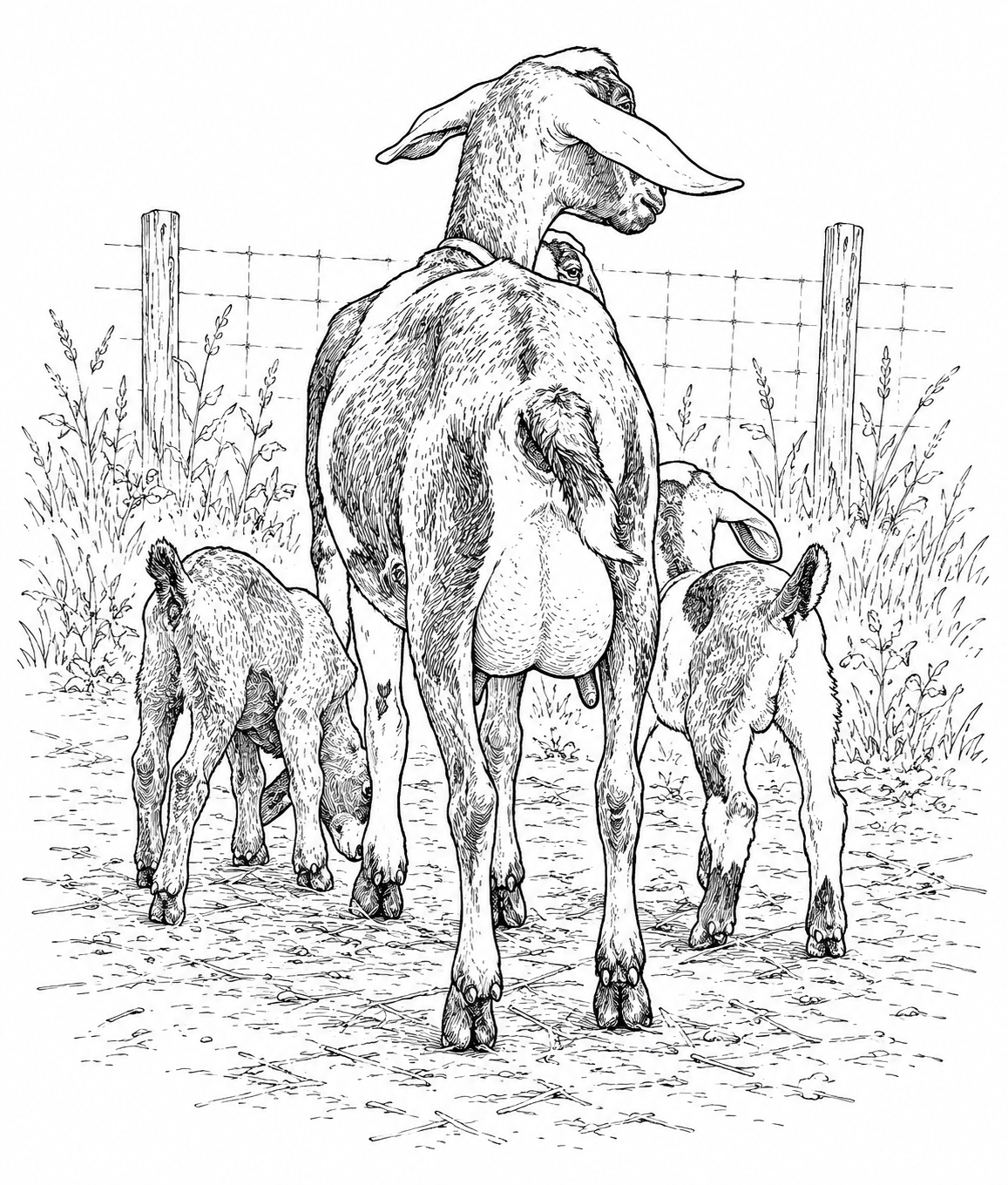 First Day Out (Line Drawing)
