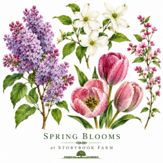 Spring Blooms Botanical Plate