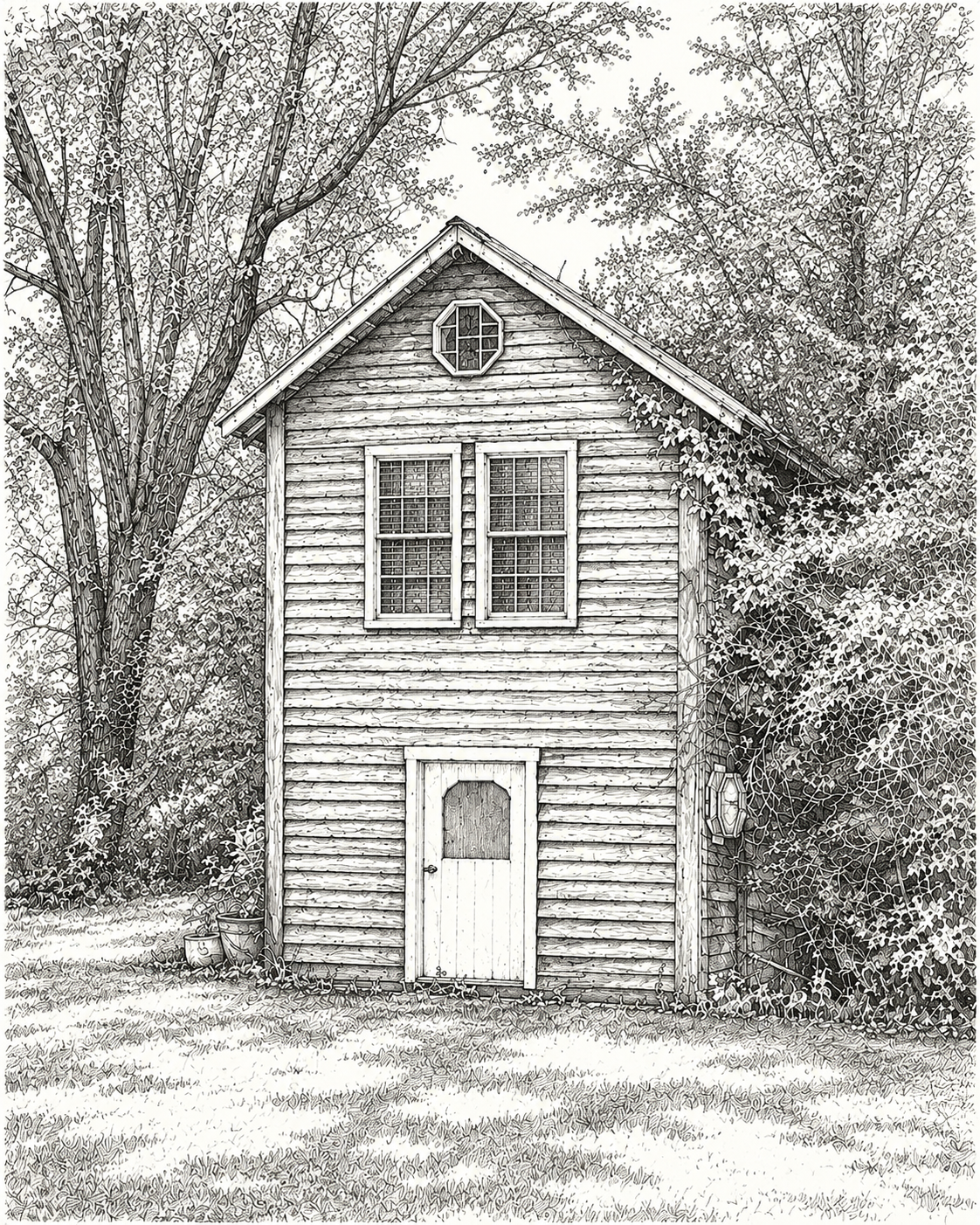 The Cabin (Line Drawing)