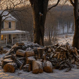 Winter Wood Pile